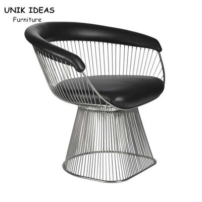Harga yang bagus VIP White Black Metal Mesh Dining Chairs Outdoor Luxury Lounge Waiting Room on line