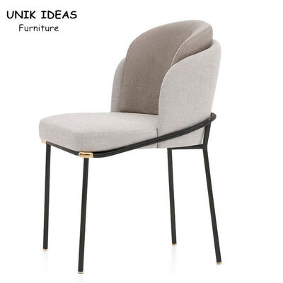 Harga yang bagus Upholstered Metal Frame Dining Chairs Iron Legs Italian Design 530x590x830mm on line