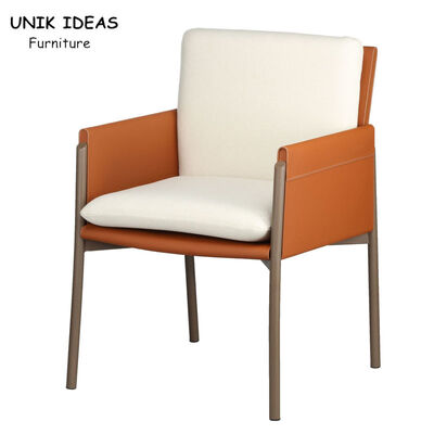 Harga yang bagus Fabric Leather Single Seater Sofa Chair French Reception Metal Inside Antique on line