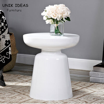 Harga bagus Nordic Light Fiberglass Side Table Round Luxury Style 40*45CM on line